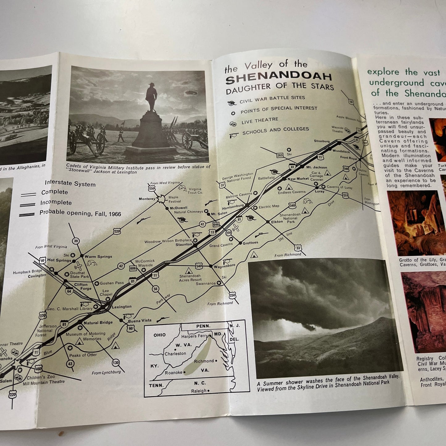 Shenandoah Valley of the Virginias Vintage 1960s Travel Brochure SAI1-2