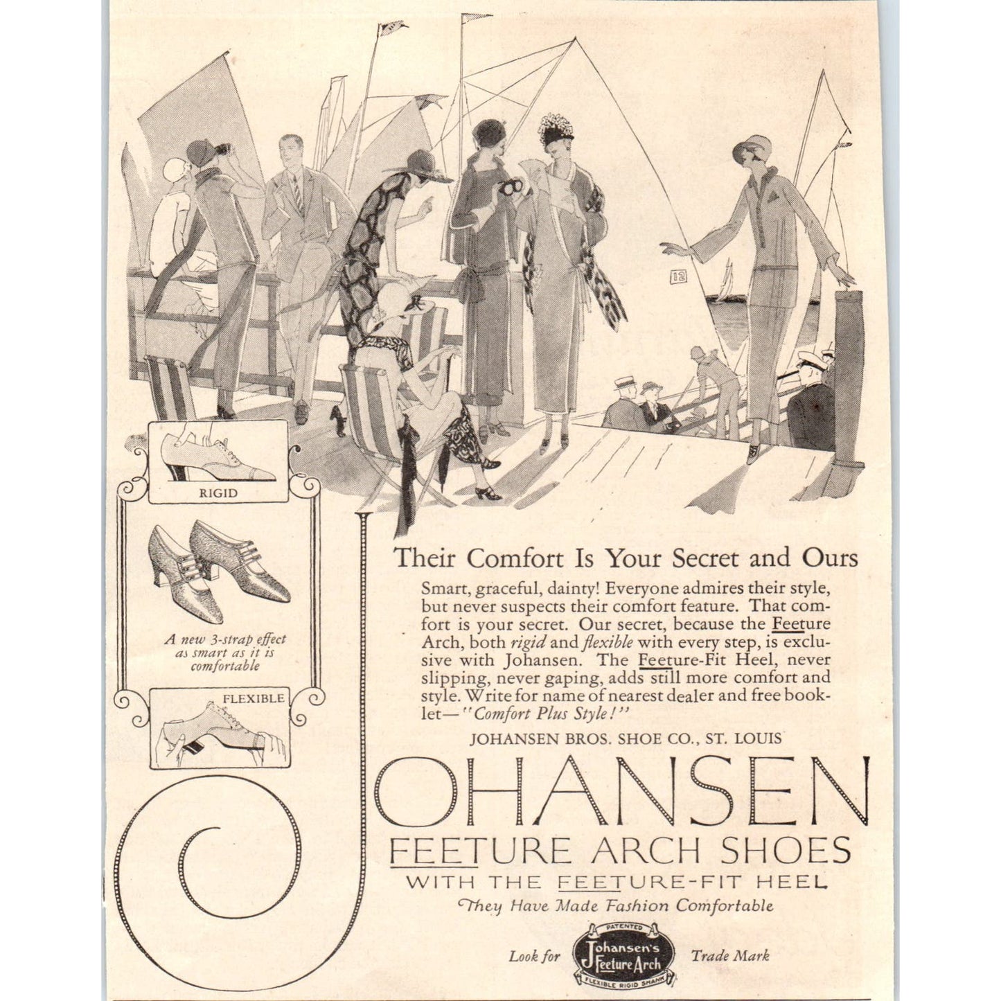 Johansen Bros Shoe Co Feeture Arch Shoes St. Louis MO 1924 Magazine Ad AF7-LJ1