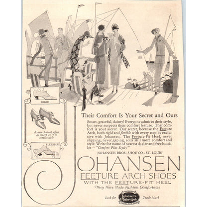 Johansen Bros Shoe Co Feeture Arch Shoes St. Louis MO 1924 Magazine Ad AF7-LJ1