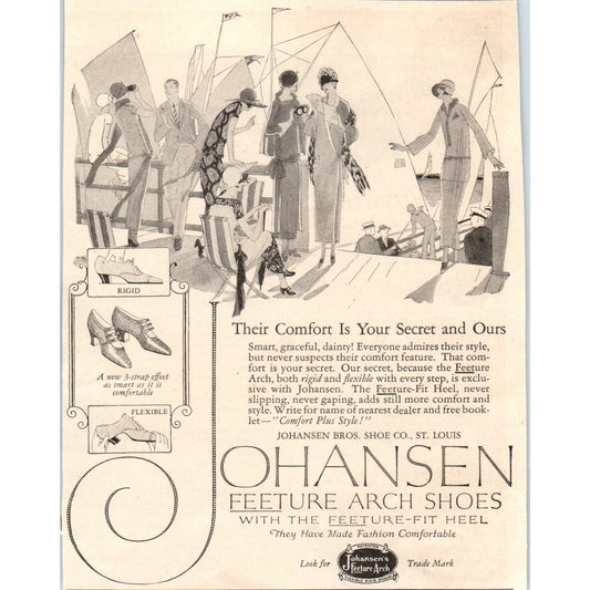 Johansen Bros Shoe Co Feeture Arch Shoes St. Louis MO 1924 Magazine Ad AF7-LJ1