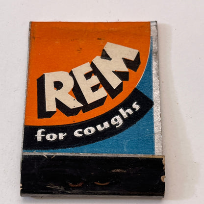 REL Head Cold Jelly REM for Coughs Vintage Matchbook Cover TB8-MB3-10