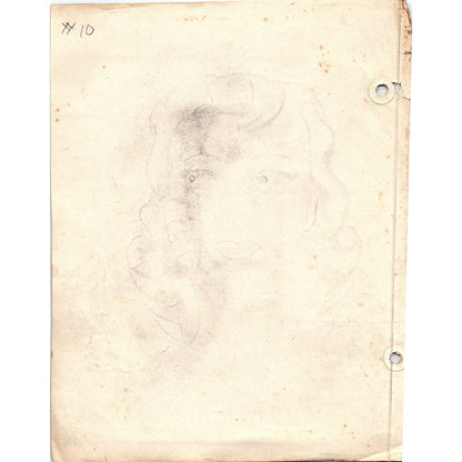 1940s Original Sketch Portrait of a Lady Winifred Schutsky D26-10