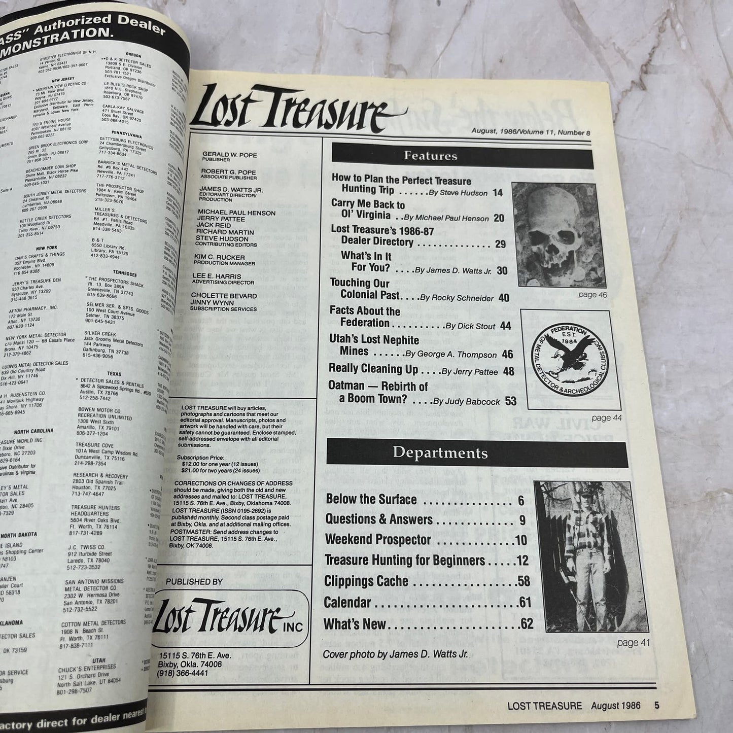 1986 Aug - Lost Treasure Magazine - Treasure Hunting Gold Prospecting M15