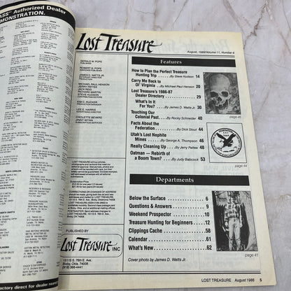 1986 Aug - Lost Treasure Magazine - Treasure Hunting Gold Prospecting M15