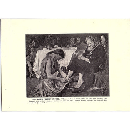 Jesus and Two of the Disciples on the Walk to Emmaus Vintage Art Print 6x9 V12