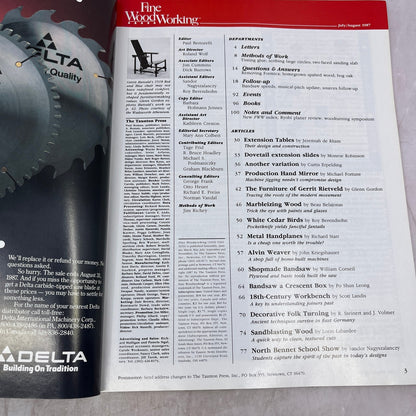 Gerrit Rietveld - Jul/Aug 1987 No 65 - Taunton's Fine Woodworking Magazine M32