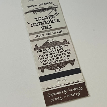 The Virginian Motel Jackson Hole Wyoming Vintage Matchbook Cover TB6-MB2-6