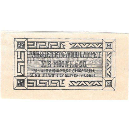Parquetry and Wood Carpet E.B. Moore & Co Chicago 1894 Ad AK6-S7