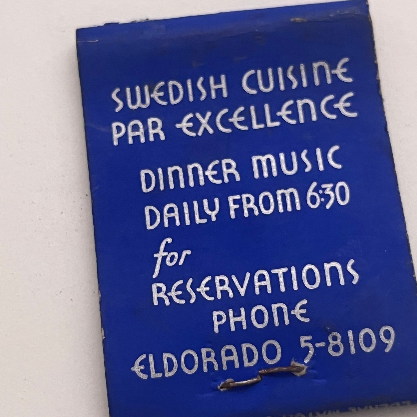 Stockholm Restaurant New York City Vintage Matchbook Cover TB8-MB2-6