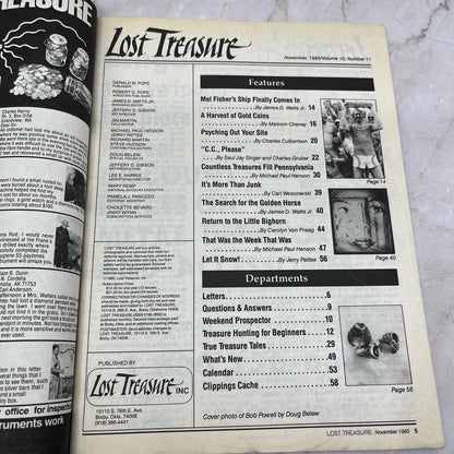 1985 Nov - Lost Treasure Magazine - Treasure Hunting Gold Prospecting M15