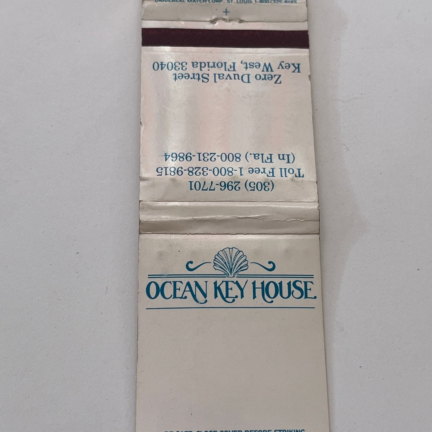 Ocean Key House Key West Florida Vintage Matchbook Cover MM3-2