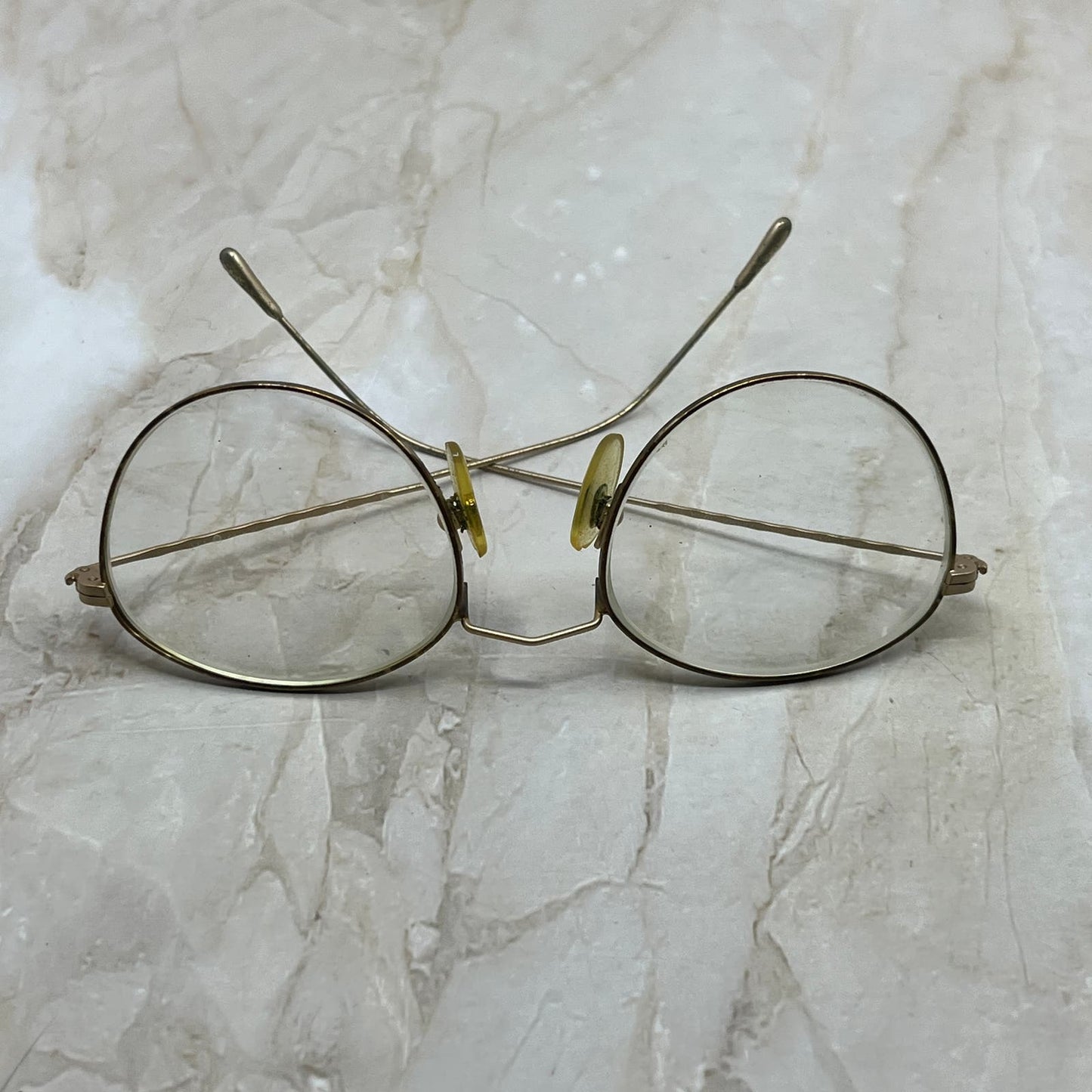 Retro Ultra Thin Brown Round Eyeglasses Frames TD5G1-14