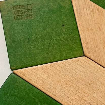 Vintage Wood Trivet Folk Art Made in West Germany 8.5x8.5" TF9