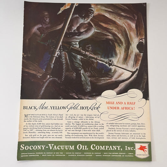 South Africa Rand Robinson Deep Mine Socony-Vacuum Oil Co Inc 1935 Ad V1-5