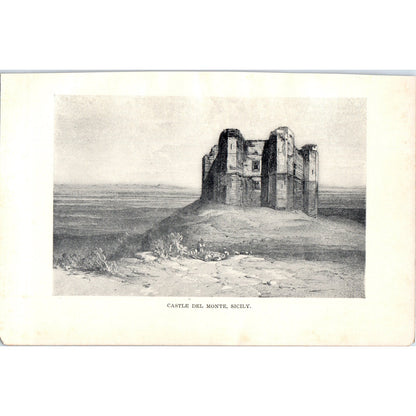 Castel Del Monte Sicily 1901 Original Print AD8-H6
