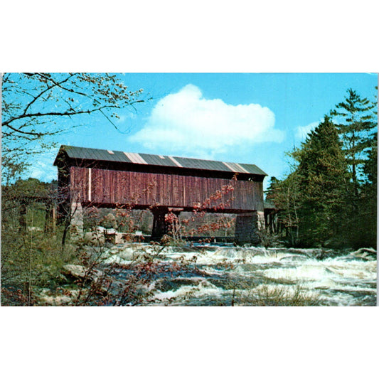 Bennington New Hampshire NH 78 Railroad Covered Bridge Postcard PB13