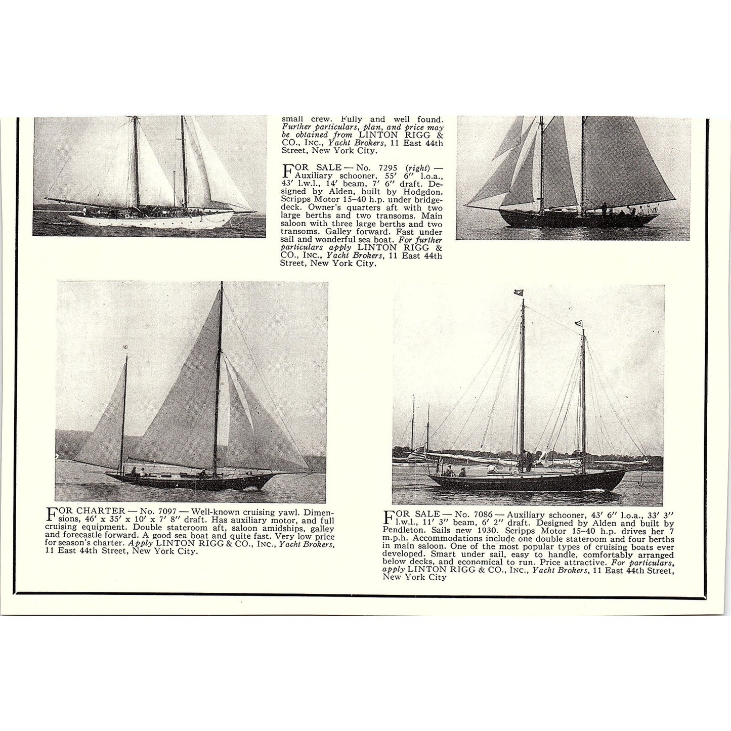 Shasta for Sale J. Murray Watts Marine Construction Co Philadelphia 1932 AG2-7