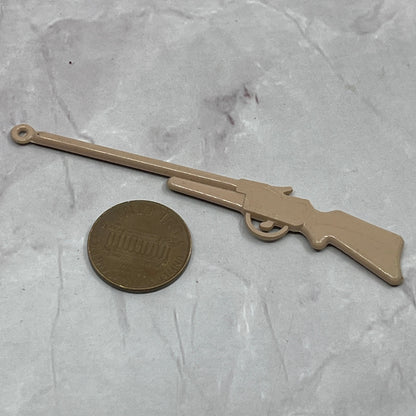 Vintage Tan Celluloid Western Cowboy Rifle Sport Miniature Diorama 3" SE2