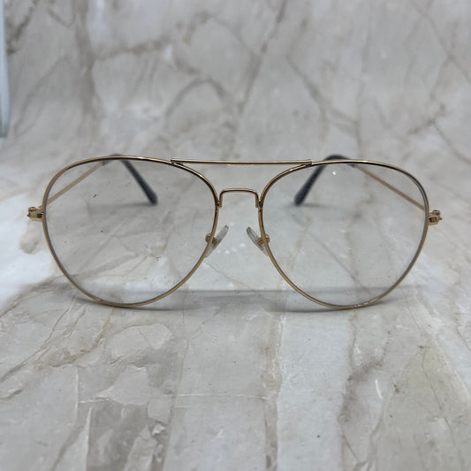 Retro Men’s Gold Tone Aviator Sunglasses Eyeglasses Frames TD7-G5-8