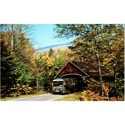 Franconia Notch Flume Bridge NH Covered Bridge Postcard PC4