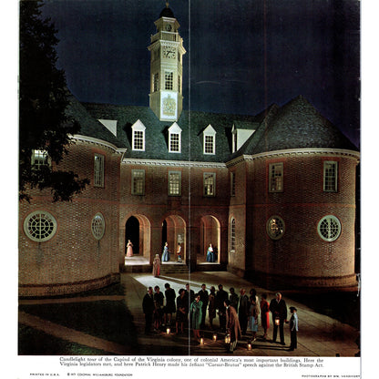 Vintage Colonial Williamsburg Virginia Travel Brochure TF4-B2