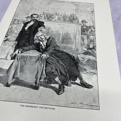 The Mesmerist and Mathias Antique 8.5x11.5" Engraving Art Print V20