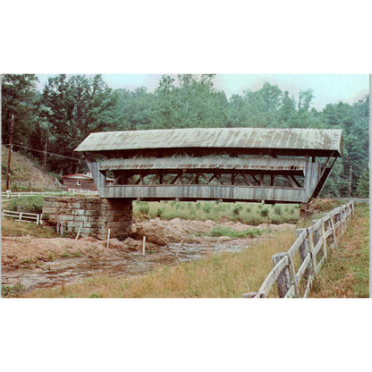 Mink Hollow Bridge Fairfield County OH Covered Bridge Postcard PC2