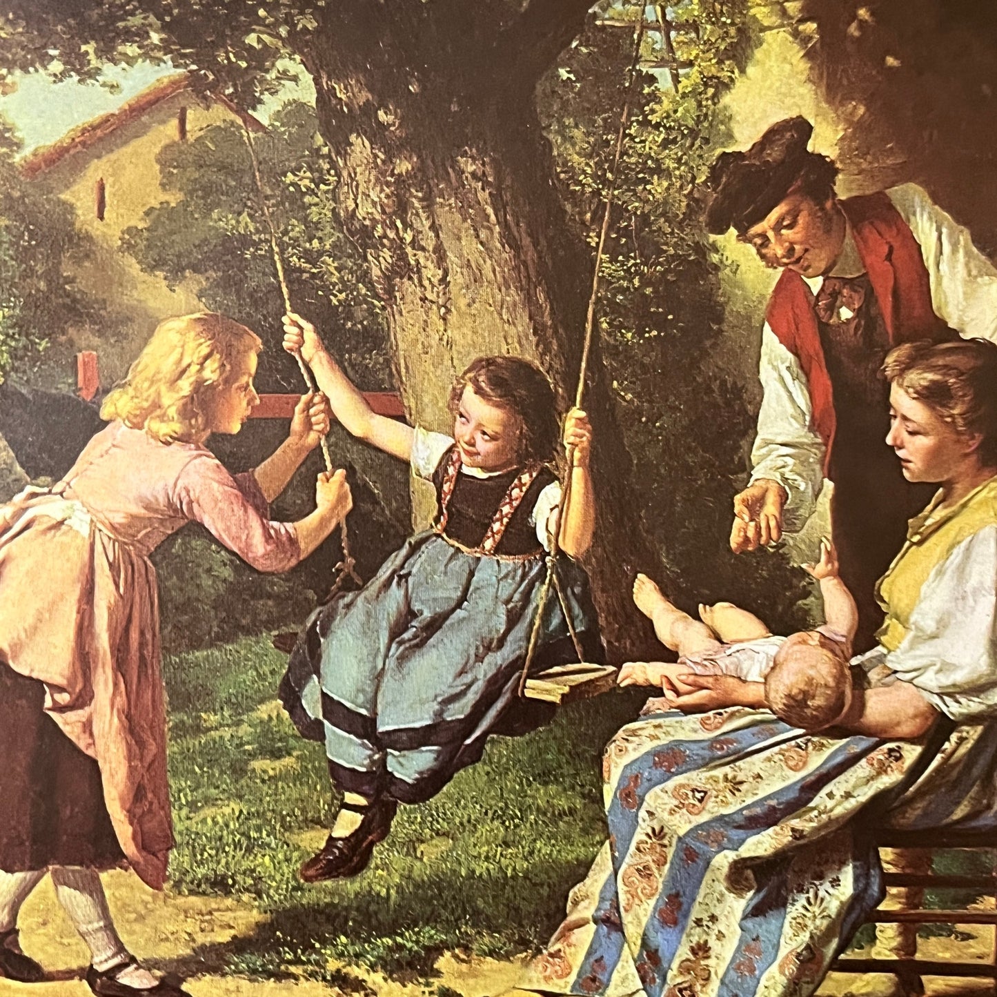 Afternoon Game by Theodore Gerard Lithograph Vintage Art Print 9x10.5 V5