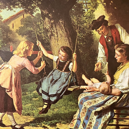 Afternoon Game by Theodore Gerard Lithograph Vintage Art Print 9x10.5 V5