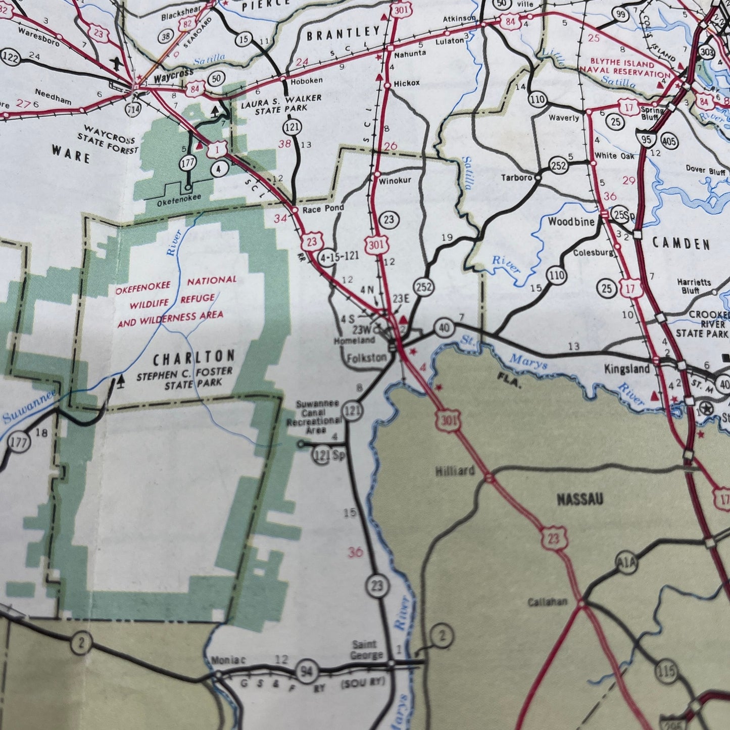 1982 Georgia Department of Transportation Travel Fold Out Map TH2-MP1