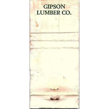Roasting Apples on Christmas Eve Gipson Lumber Co Vintage Matchbook Cover TH2-Y4