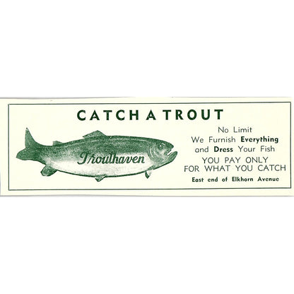 Trouthaven Trout Fishing, The Dude Drive-In Carl Roby 1957 Estes Park CO AG4-M1
