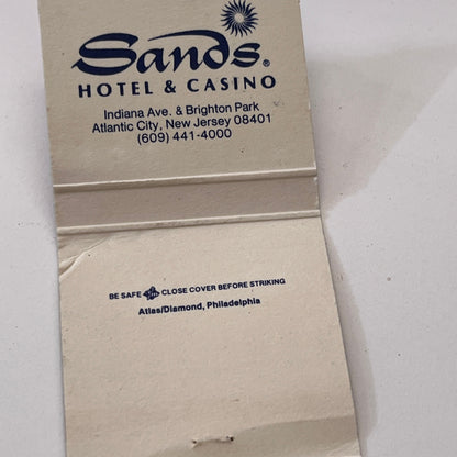 Sands Hotel & Casino Atlantic City NJ Vintage Matchbook Cover TB6-MB1-9