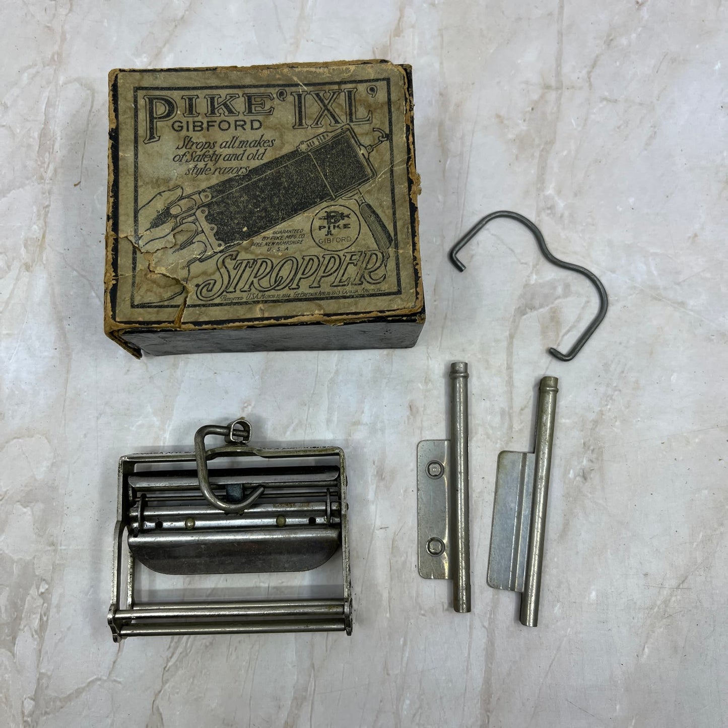 Antique Pike IXL Gibford Stropper Shaving With Box TI9