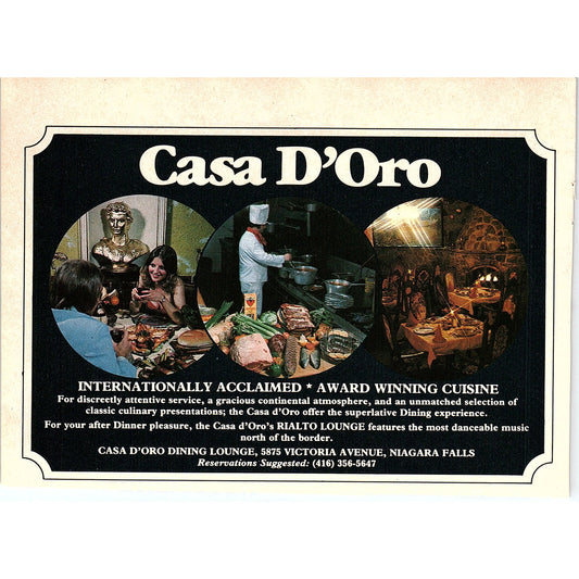 Casa D'Oro Dining Lounge Award Winning Cuisine Niagara Falls ON SAG4-3