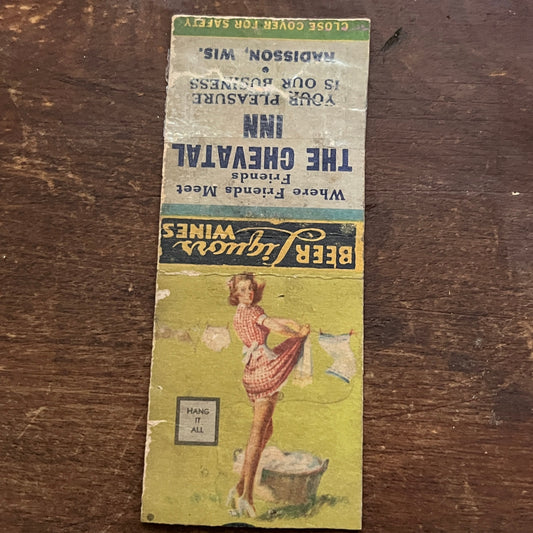 The Chevatal Inn Radisson WI Pinup Vintage Matchbook Cover SC7-Y5