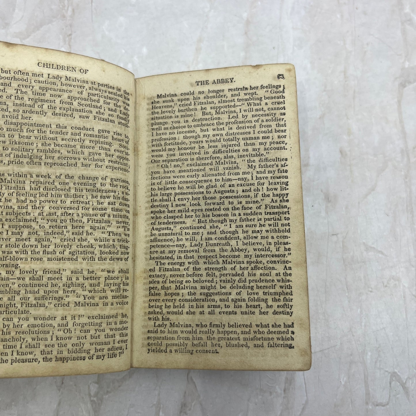 1828 The Children of the Abbey Vol. 1 Regina Maria Roche TK3-B2
