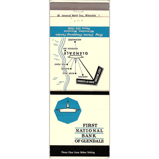 First National Bank of Glendale Vintage Matchbook TB6-MB2-7