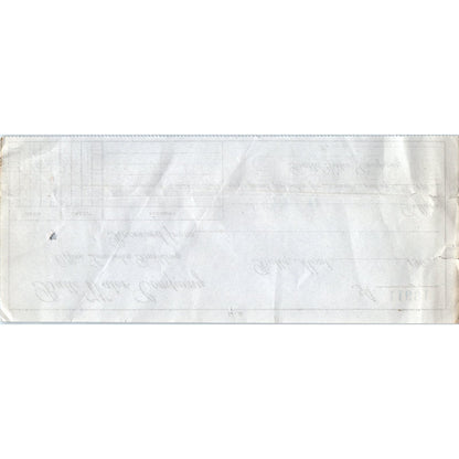 1904 Butte Water Company Bank Check Butte Montana Walter Wochinsky AE8