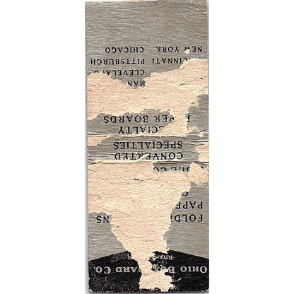 The Ohio Boxboard Co Rittman OH Vintage Matchbook Cover SC7-Y4