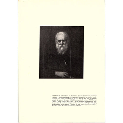 Portrait of Doge Marcantonio Trevisan - Tintoretto - 1902 Litho Art Print AF4-12