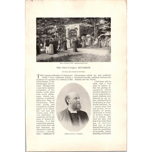 The Chautauqua Movement Hjalmar Hjorth Boyesen 6 Pages 1985 Article AH6-7