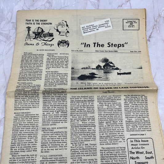 1979 Nov - In the Steps of the Treasure Hunter Newspaper - Mule Creek NM M11