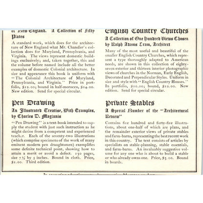 Books on Art Houghton, Mifflin and Co Boston c1905 Victorian Ad AE9-MA4