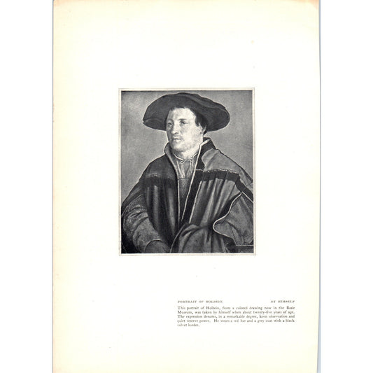 Self Portrait of Holbein - Holbein 1900 Victorian Art Print AB8-MA8