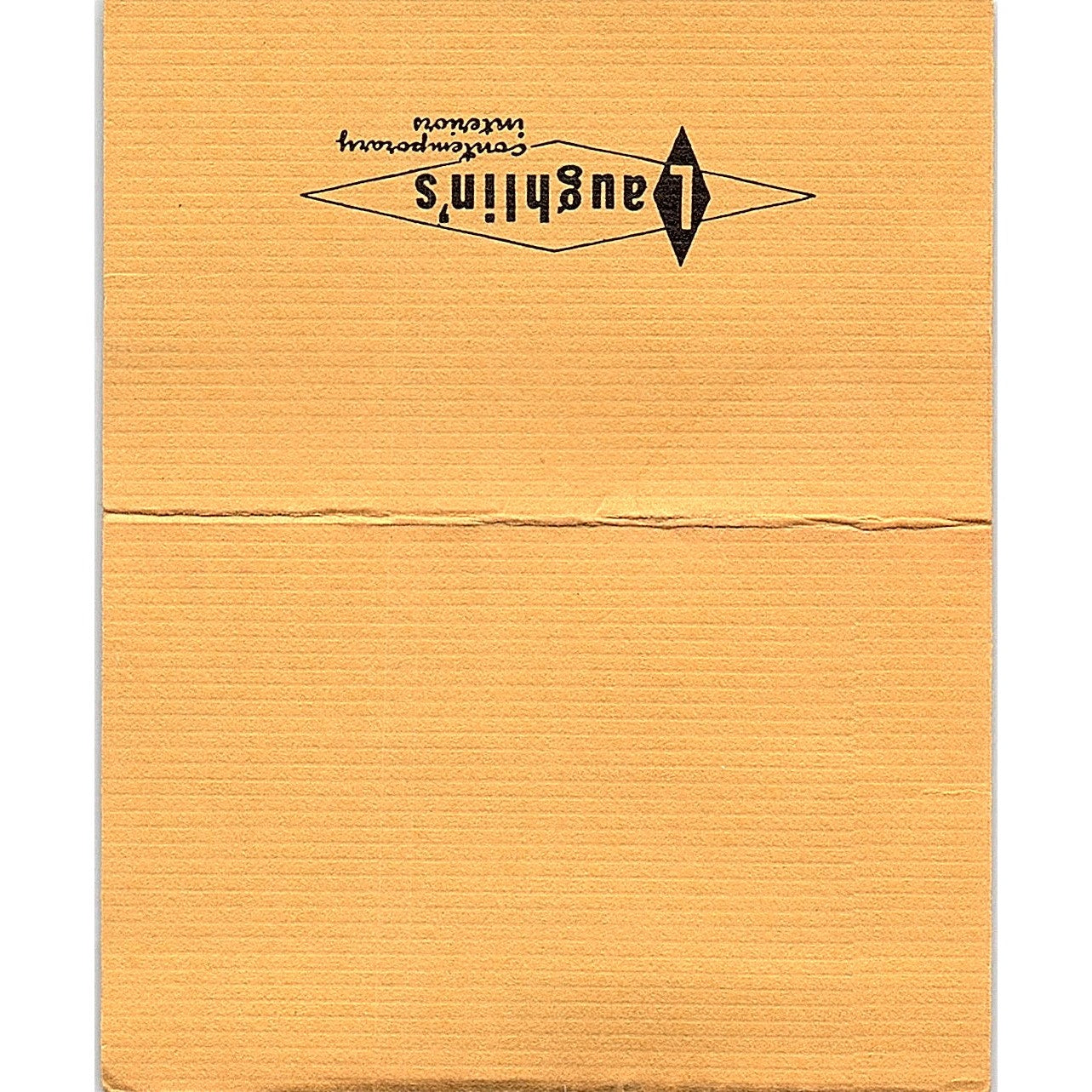 Laughlin's Interiors Jim Laughlin Houston TX, Vintage Business Card SB4-B2