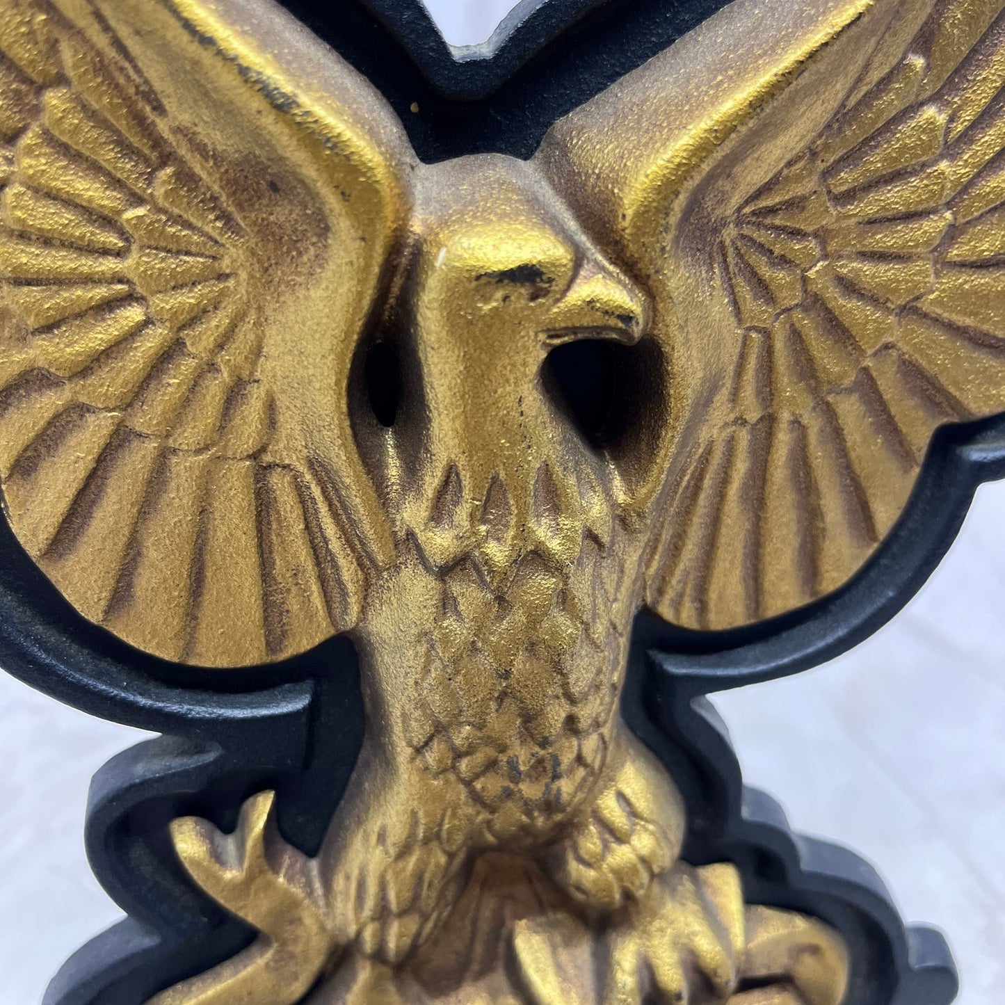 Vintage Spread Winged Eagle Large Cast Iron Doorstop Bookend Statue TI8