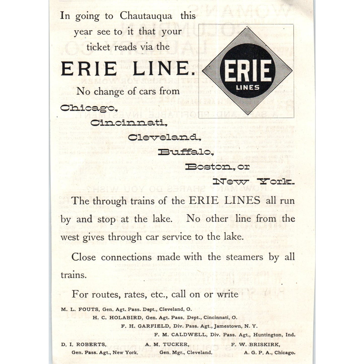 Woman's Columbian Laundry Co Chicago Franchise for Women c1890 Victorian Ad AE8