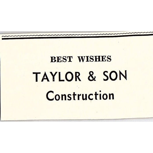 Taylor & Son Construction - Taft CA 1965 Ad AF8-S27