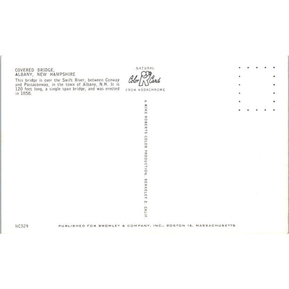 Covered Bridge at Albany NH Covered Bridge Postcard PC4